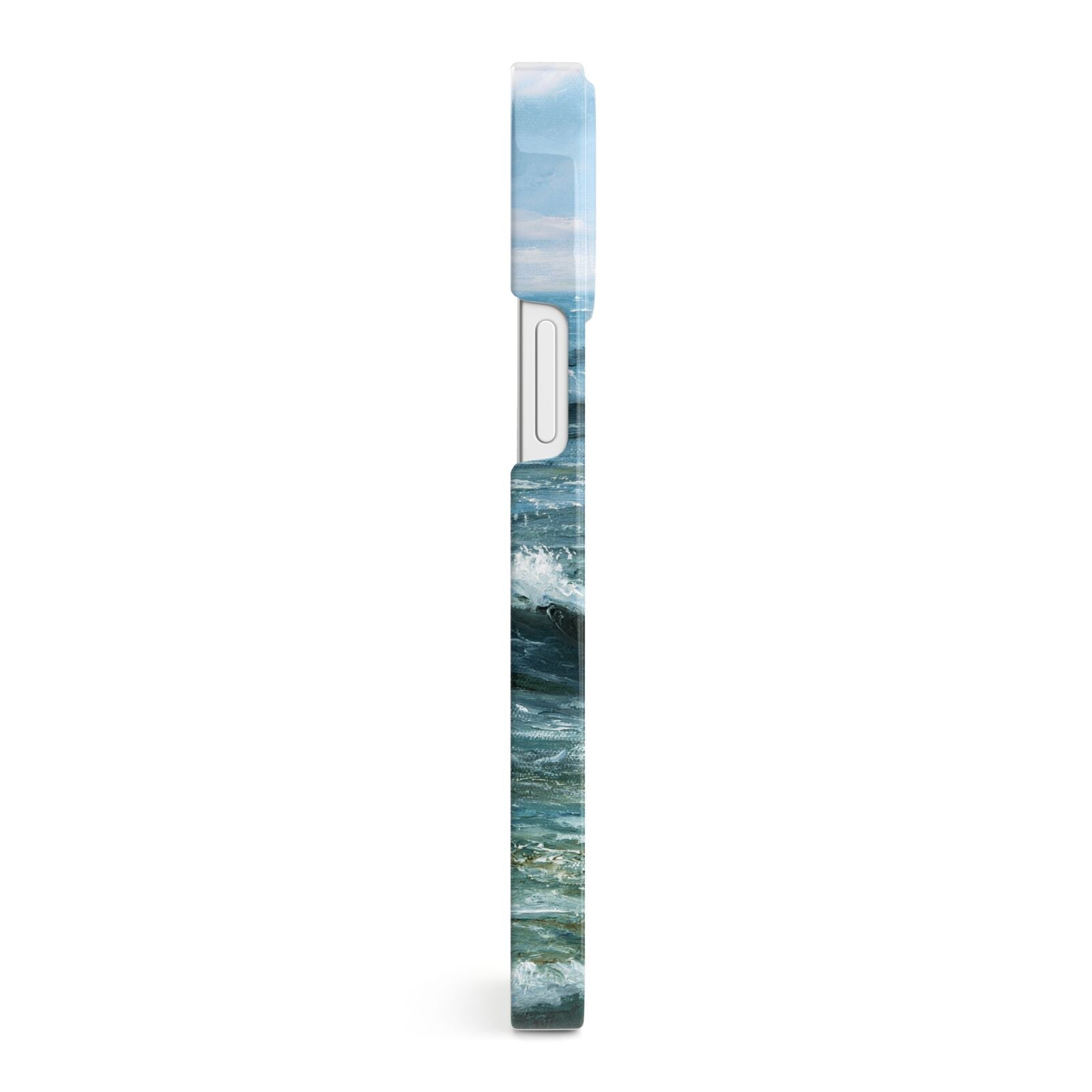 Ocean Brush Stroke iPhone 13 Mini Side Image 3D Snap Case