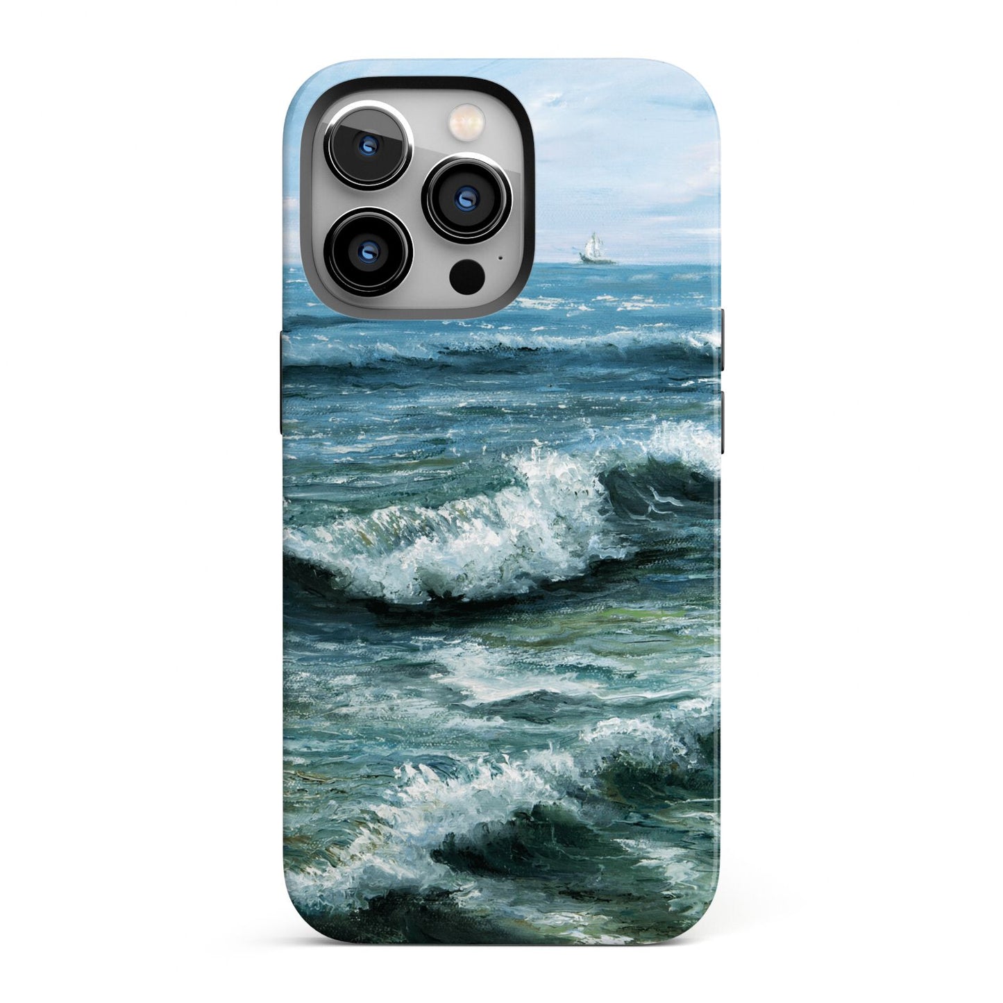 Ocean Brush Stroke iPhone 13 Pro Full Wrap 3D Tough Case