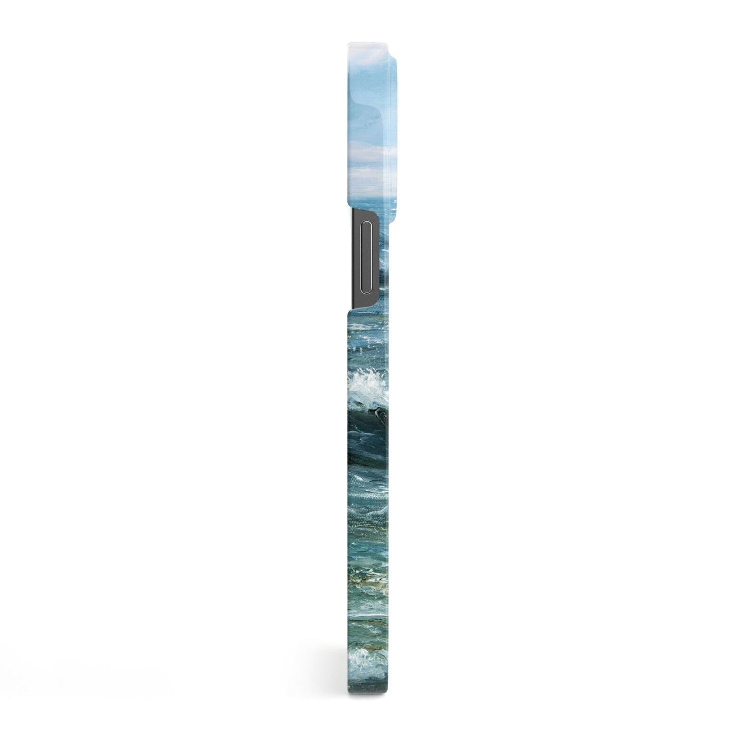 Ocean Brush Stroke iPhone 13 Pro Max Side Image 3D Snap Case