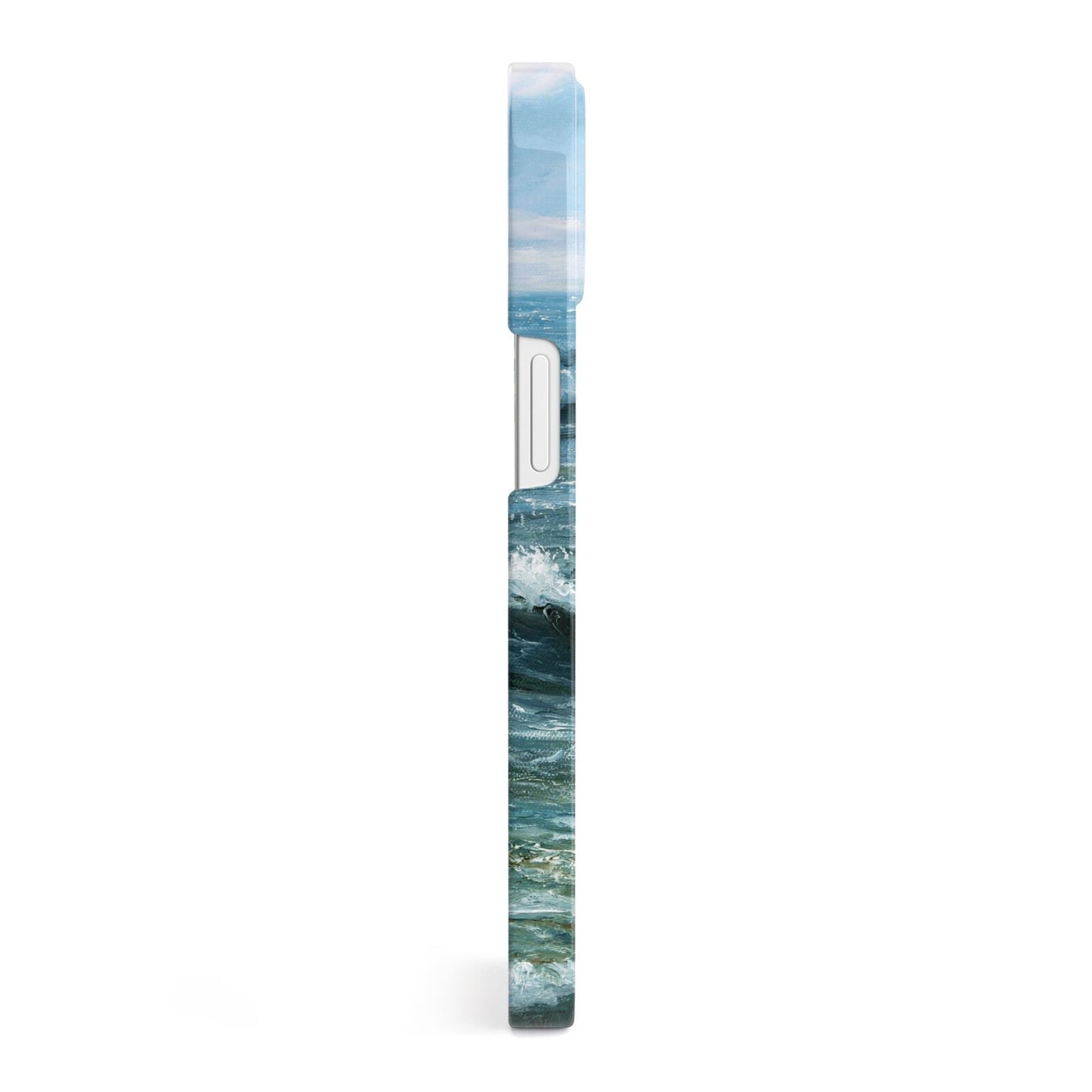 Ocean Brush Stroke iPhone 13 Side Image 3D Snap Case