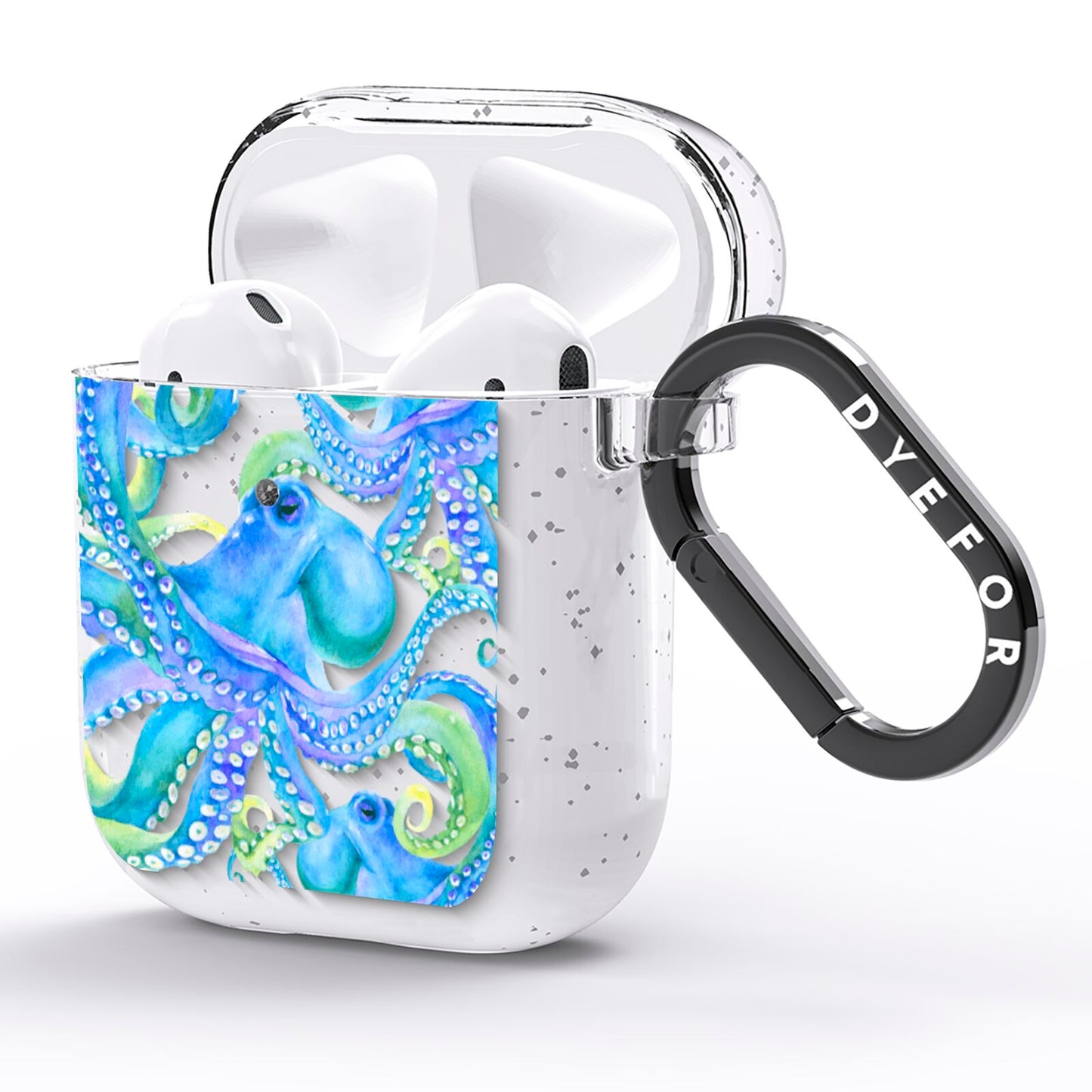 Octopus AirPods Glitter Case Side Image