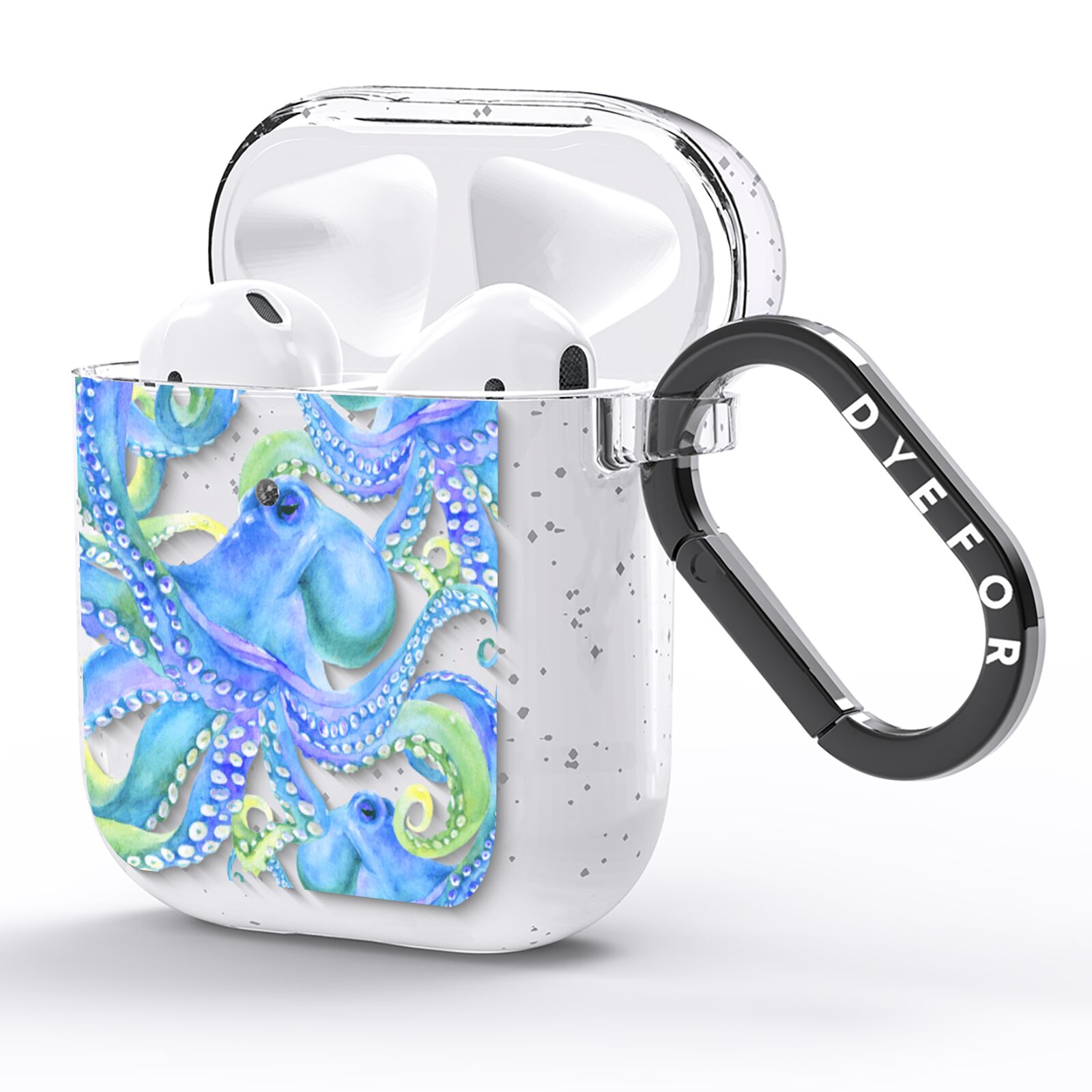 Octopus AirPods Glitter Case Side Image