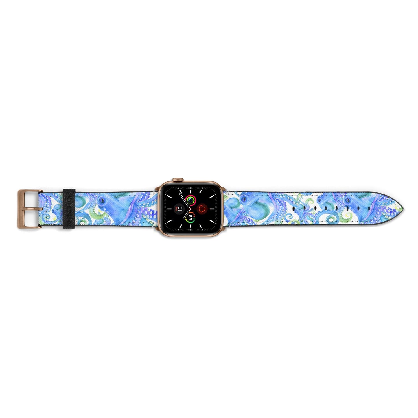 Octopus Apple Watch Strap Landscape Image Gold Hardware