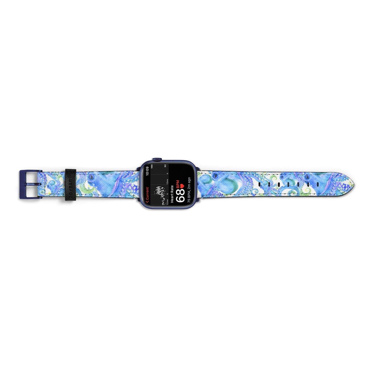 Octopus Apple Watch Strap Size 38mm Landscape Image Blue Hardware