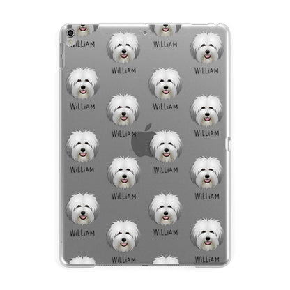 Old English Sheepdog Icon with Name Apple iPad Silver Case