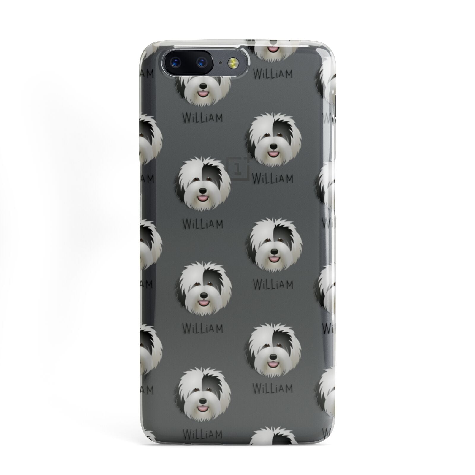 Old English Sheepdog Icon with Name OnePlus Case