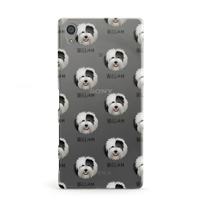 Old English Sheepdog Icon with Name Sony Xperia Case