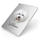 Old English Sheepdog Personalised Apple iPad Case on Silver iPad Side View