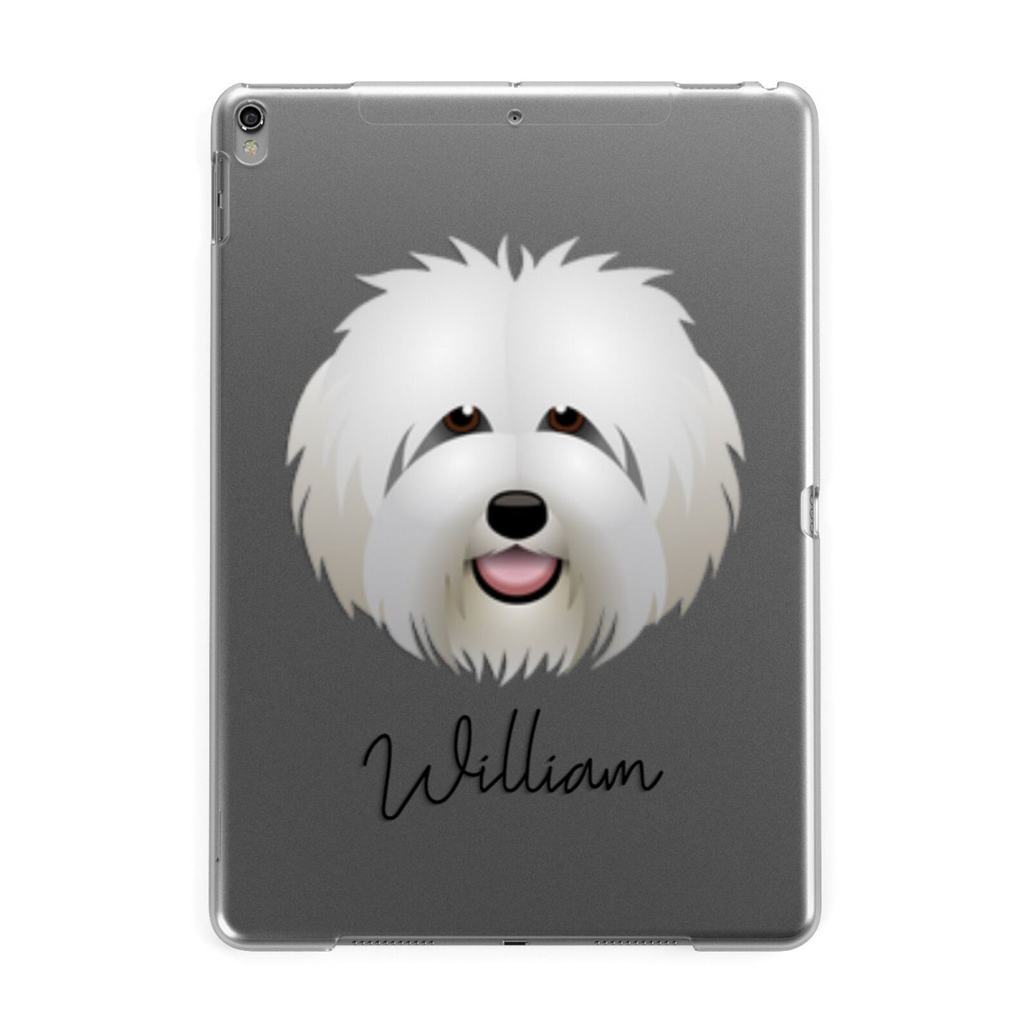Old English Sheepdog Personalised Apple iPad Grey Case