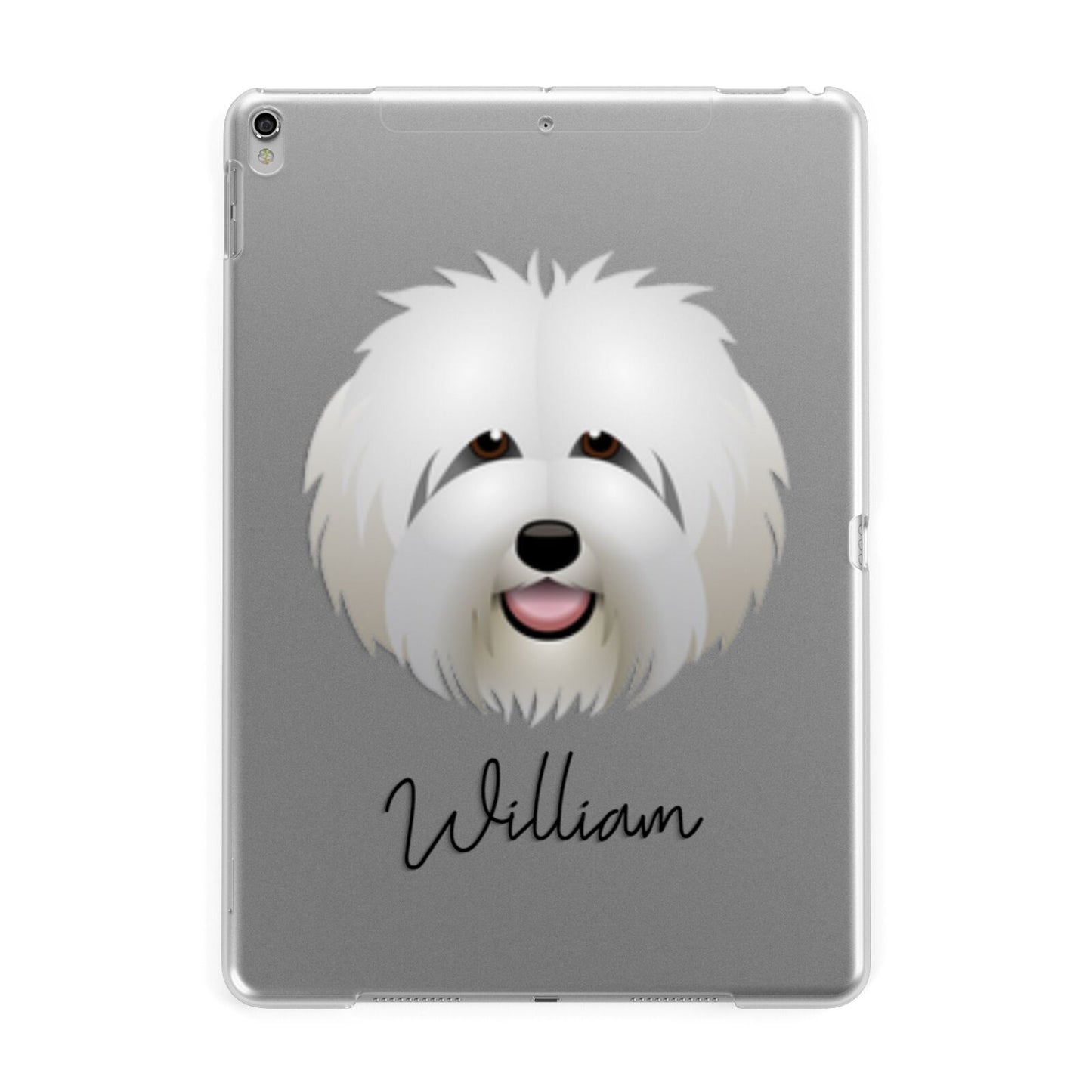 Old English Sheepdog Personalised Apple iPad Silver Case