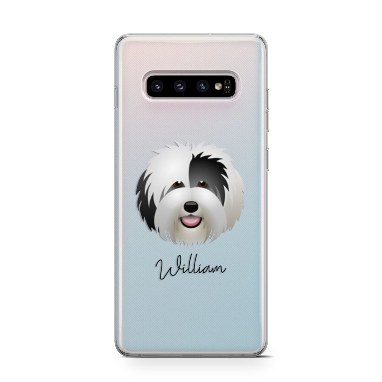 Old English Sheepdog Personalised Samsung Galaxy S10 Case