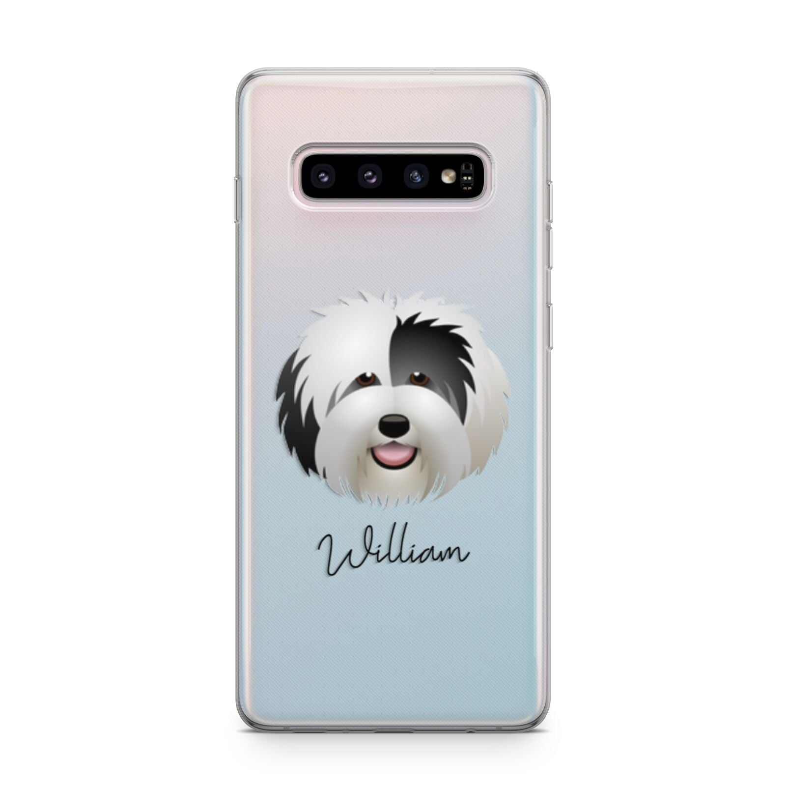 Old English Sheepdog Personalised Samsung Galaxy S10 Plus Case