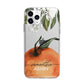 Orange Blossom Personalised Name Apple iPhone 11 Pro Max in Silver with Bumper Case