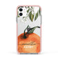 Orange Blossom Personalised Name Apple iPhone 11 in White with Pink Impact Case