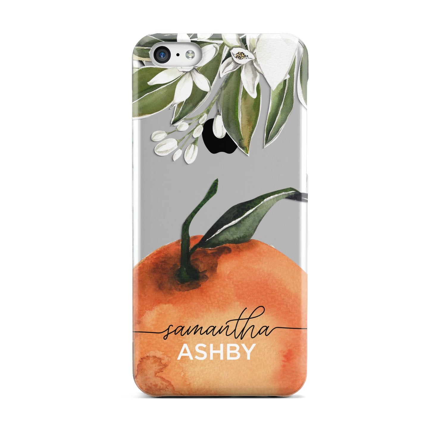 Orange Blossom Personalised Name Apple iPhone 5c Case