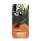 Orange Blossom Personalised Name Apple iPhone Xs Impact Case White Edge on Black Phone