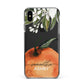 Orange Blossom Personalised Name Apple iPhone Xs Max Impact Case Black Edge on Black Phone