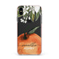 Orange Blossom Personalised Name Apple iPhone Xs Max Impact Case Pink Edge on Black Phone