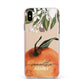 Orange Blossom Personalised Name Apple iPhone Xs Max Impact Case Pink Edge on Gold Phone