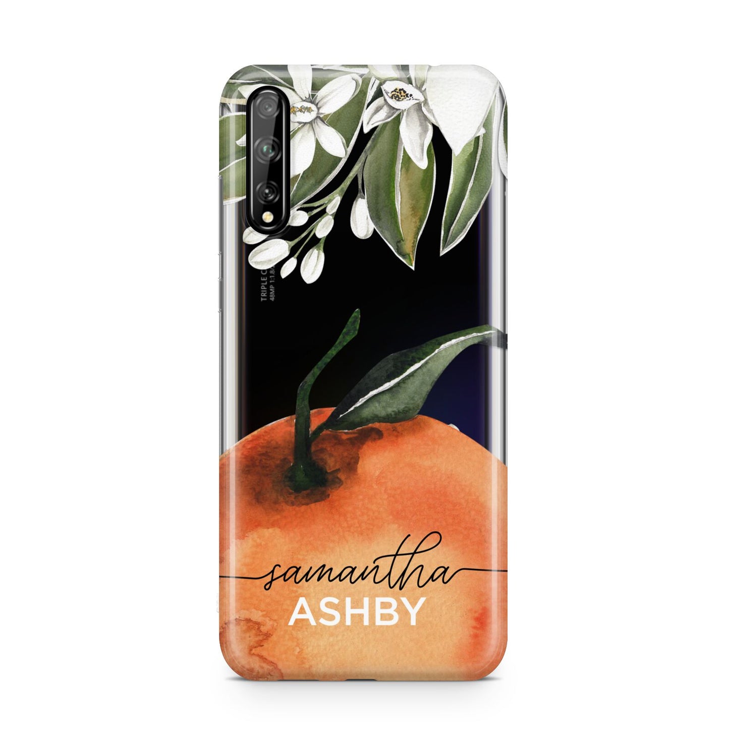 Orange Blossom Personalised Name Huawei Enjoy 10s Phone Case