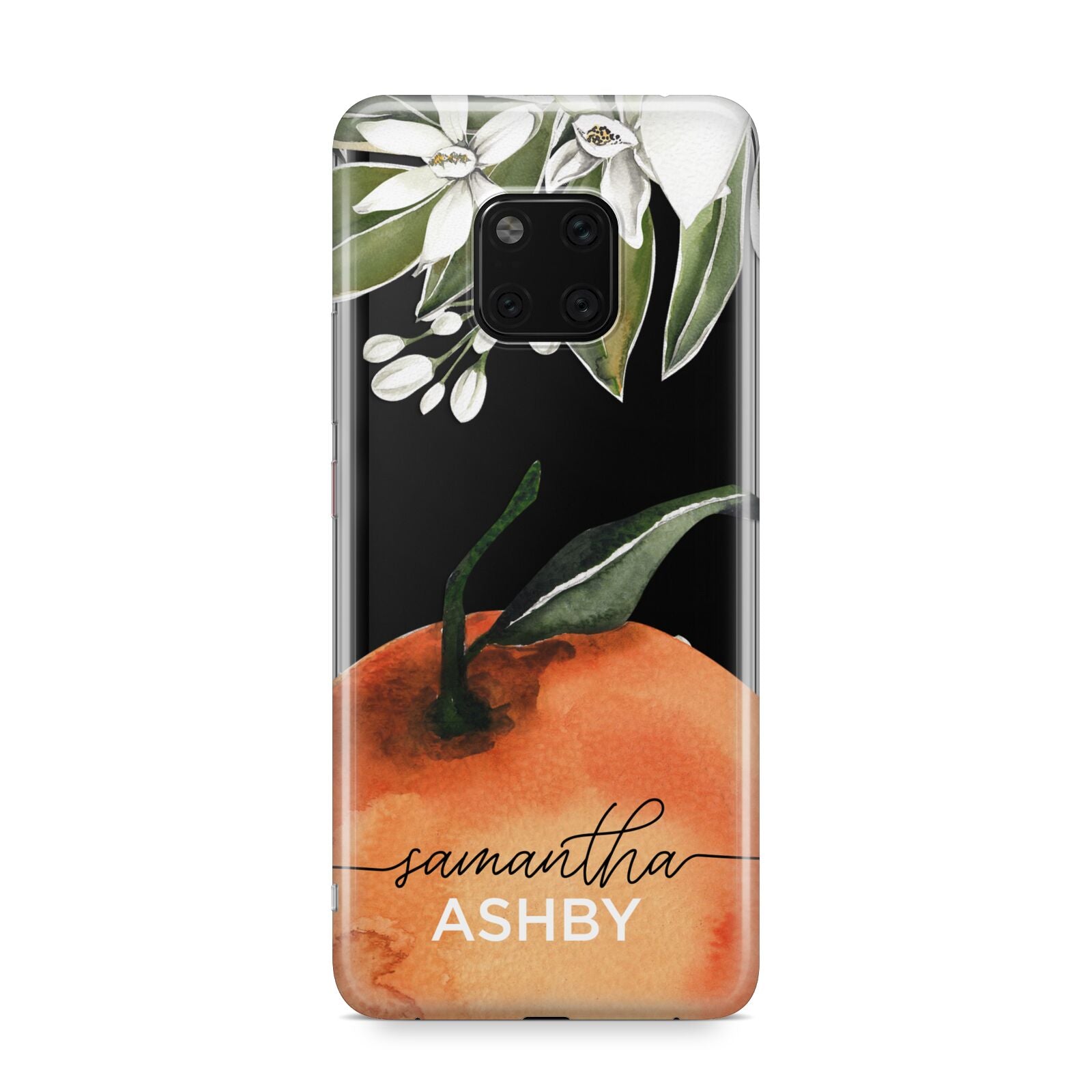 Orange Blossom Personalised Name Huawei Mate 20 Pro Phone Case