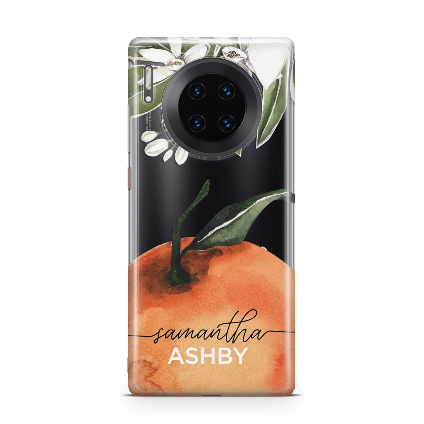 Orange Blossom Personalised Name Huawei Mate 30 Pro Phone Case