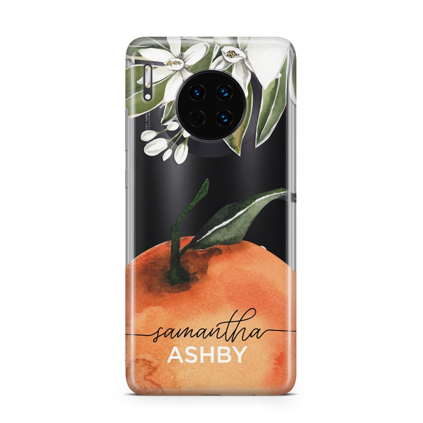 Orange Blossom Personalised Name Huawei Mate 30