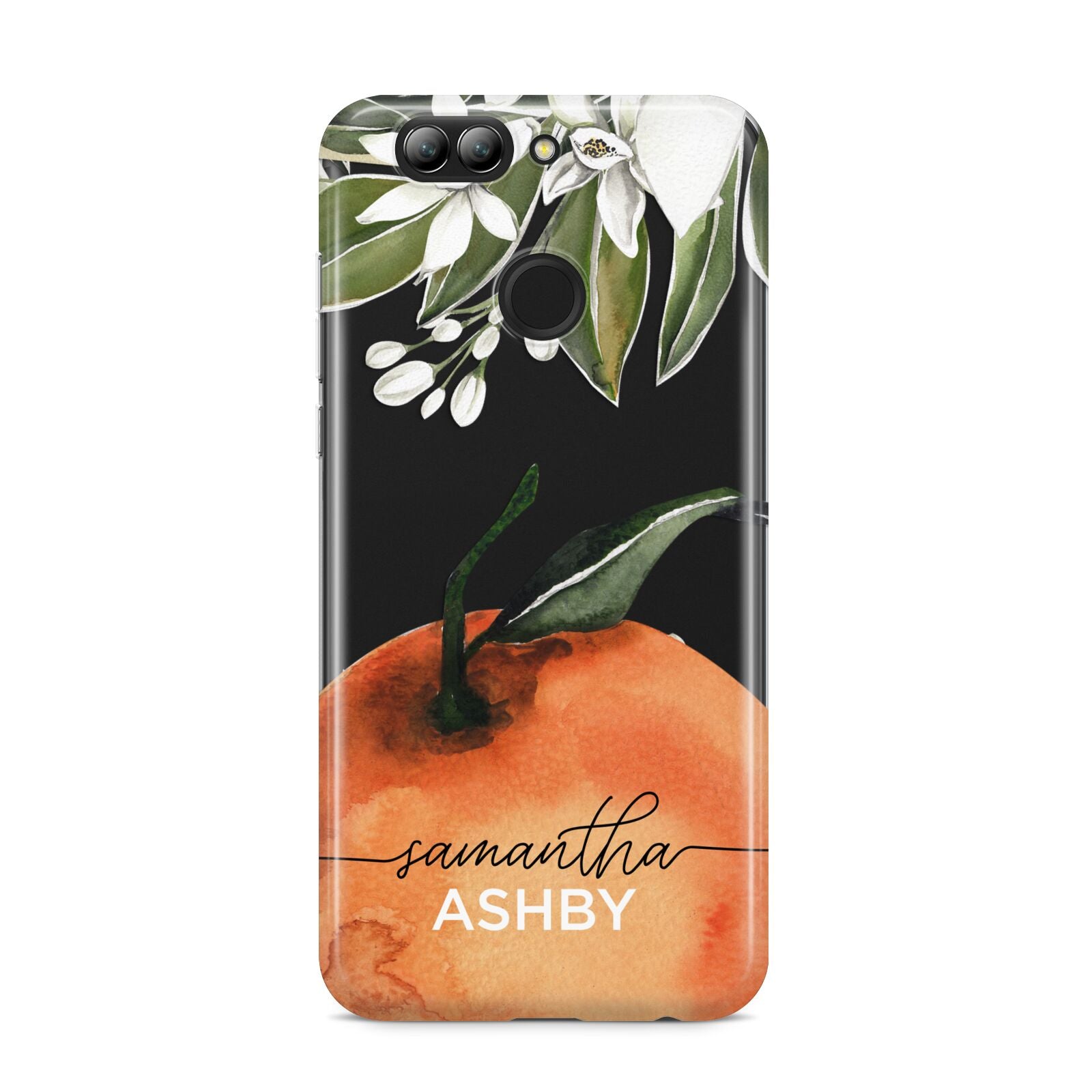 Orange Blossom Personalised Name Huawei Nova 2s Phone Case