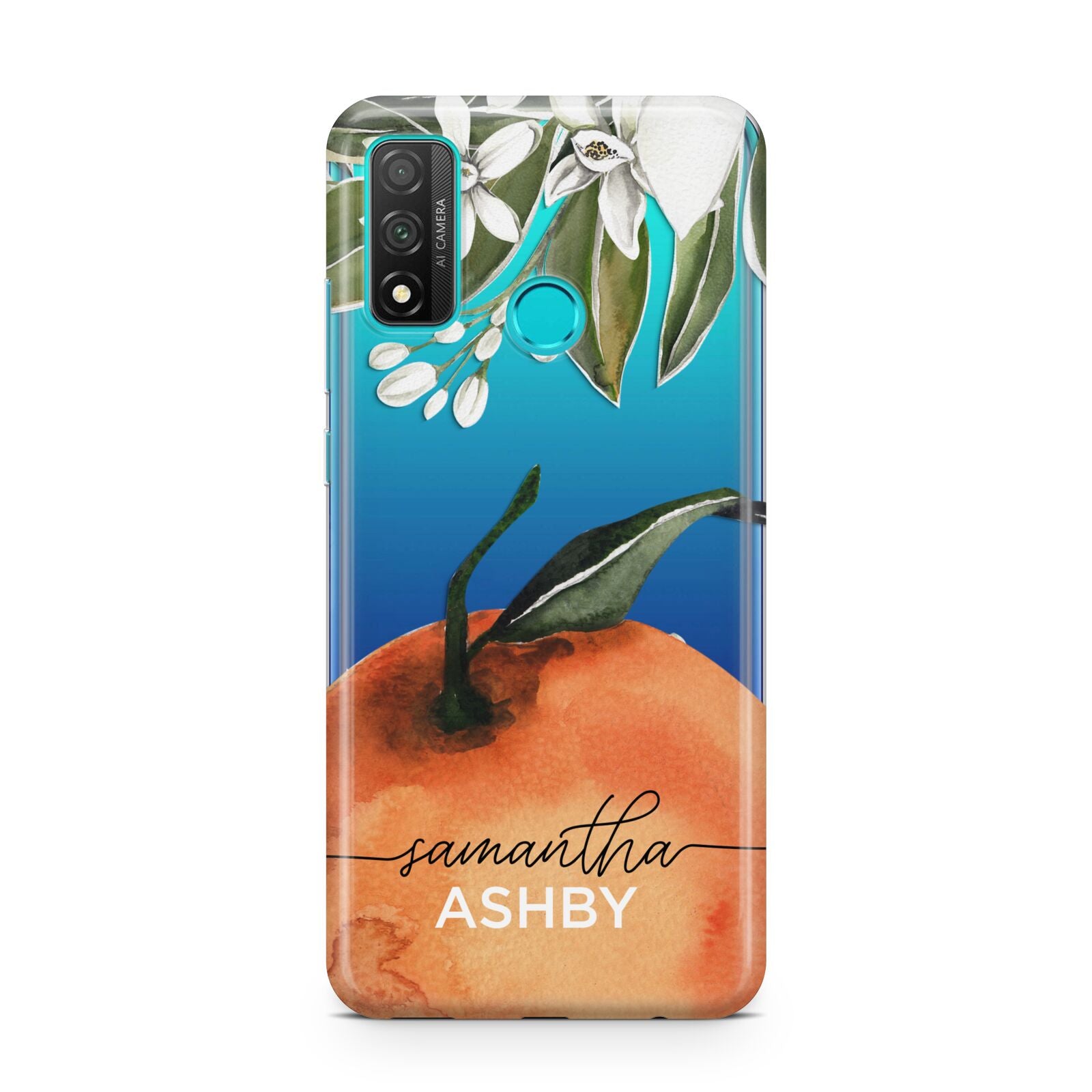 Orange Blossom Personalised Name Huawei P Smart 2020