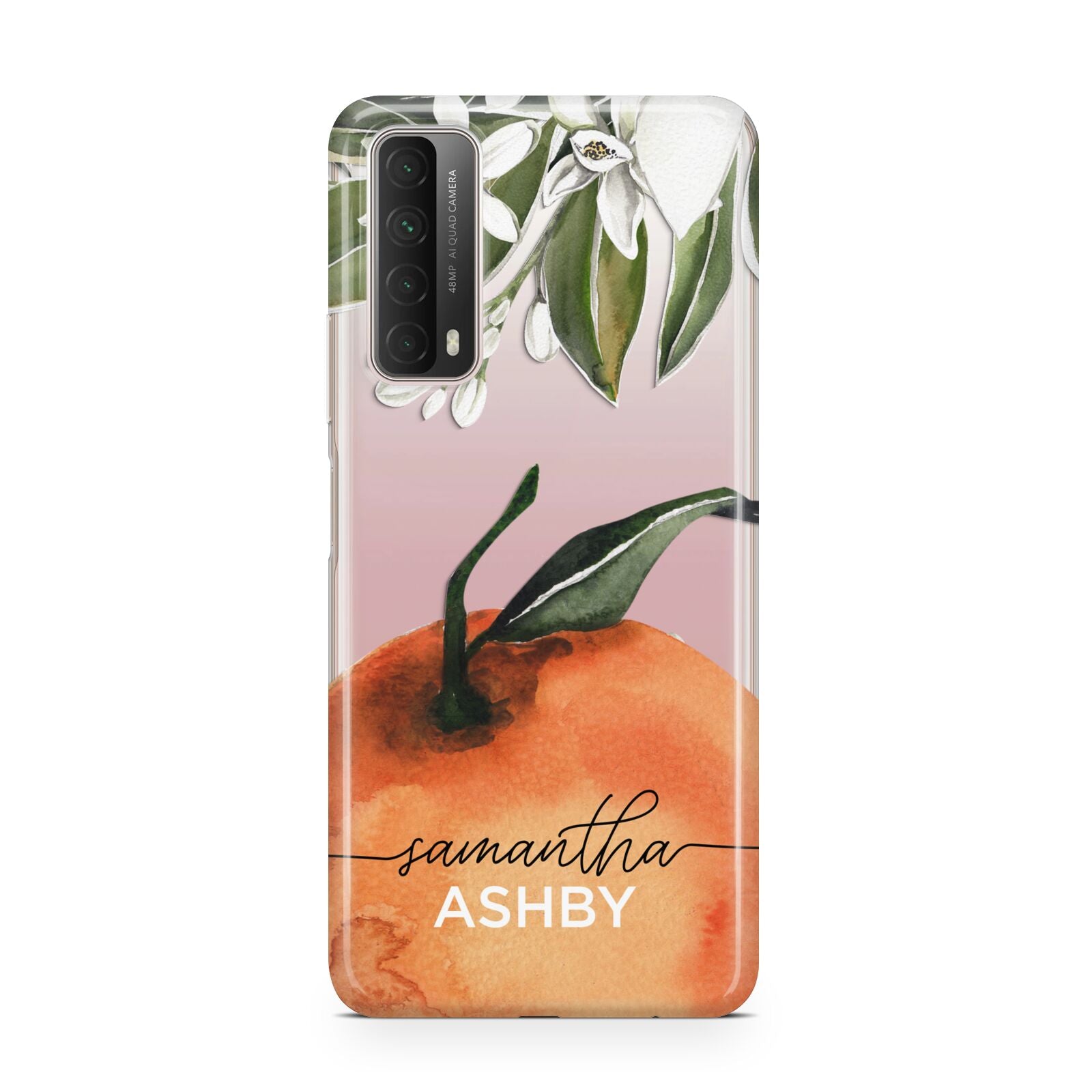 Orange Blossom Personalised Name Huawei P Smart 2021