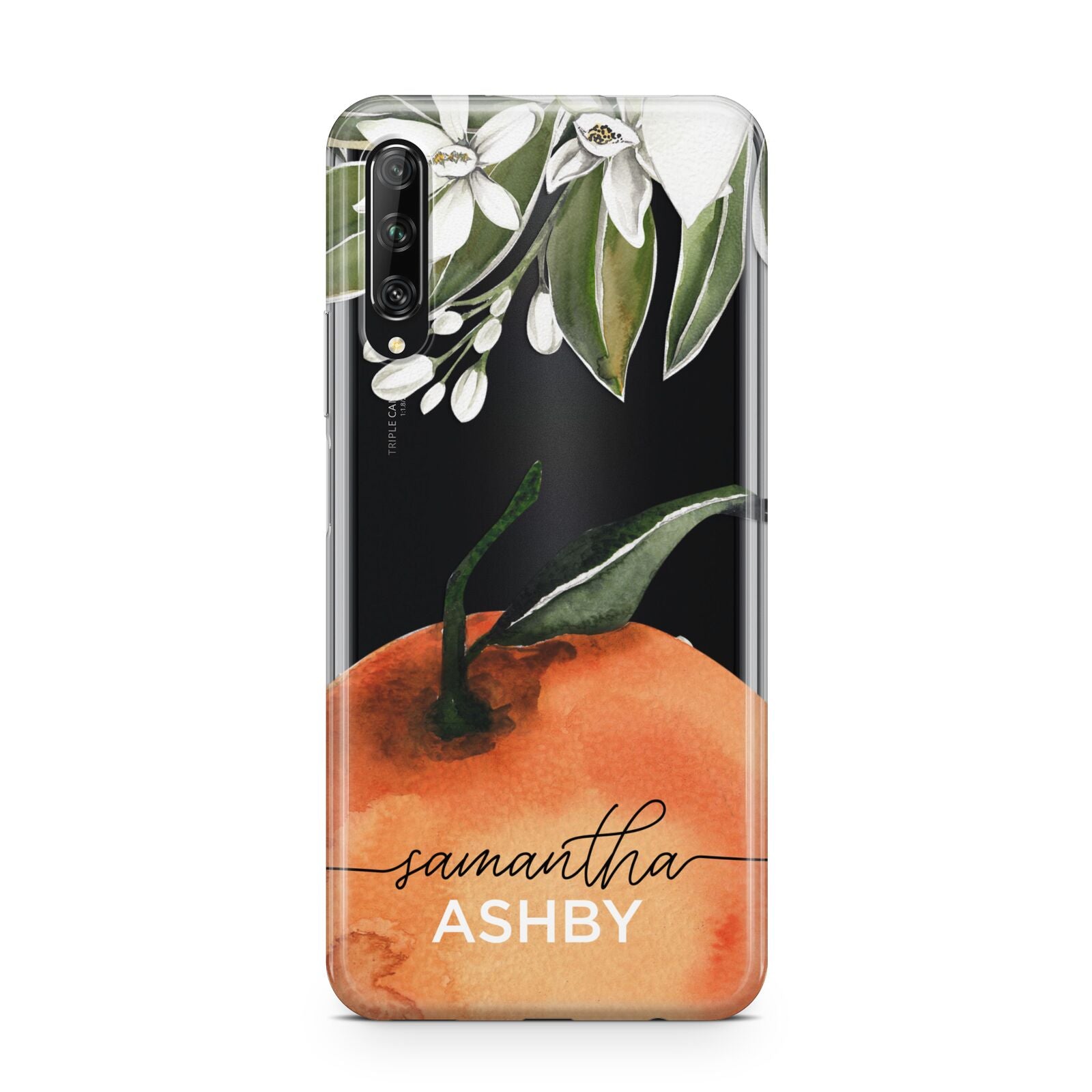 Orange Blossom Personalised Name Huawei P Smart Pro 2019