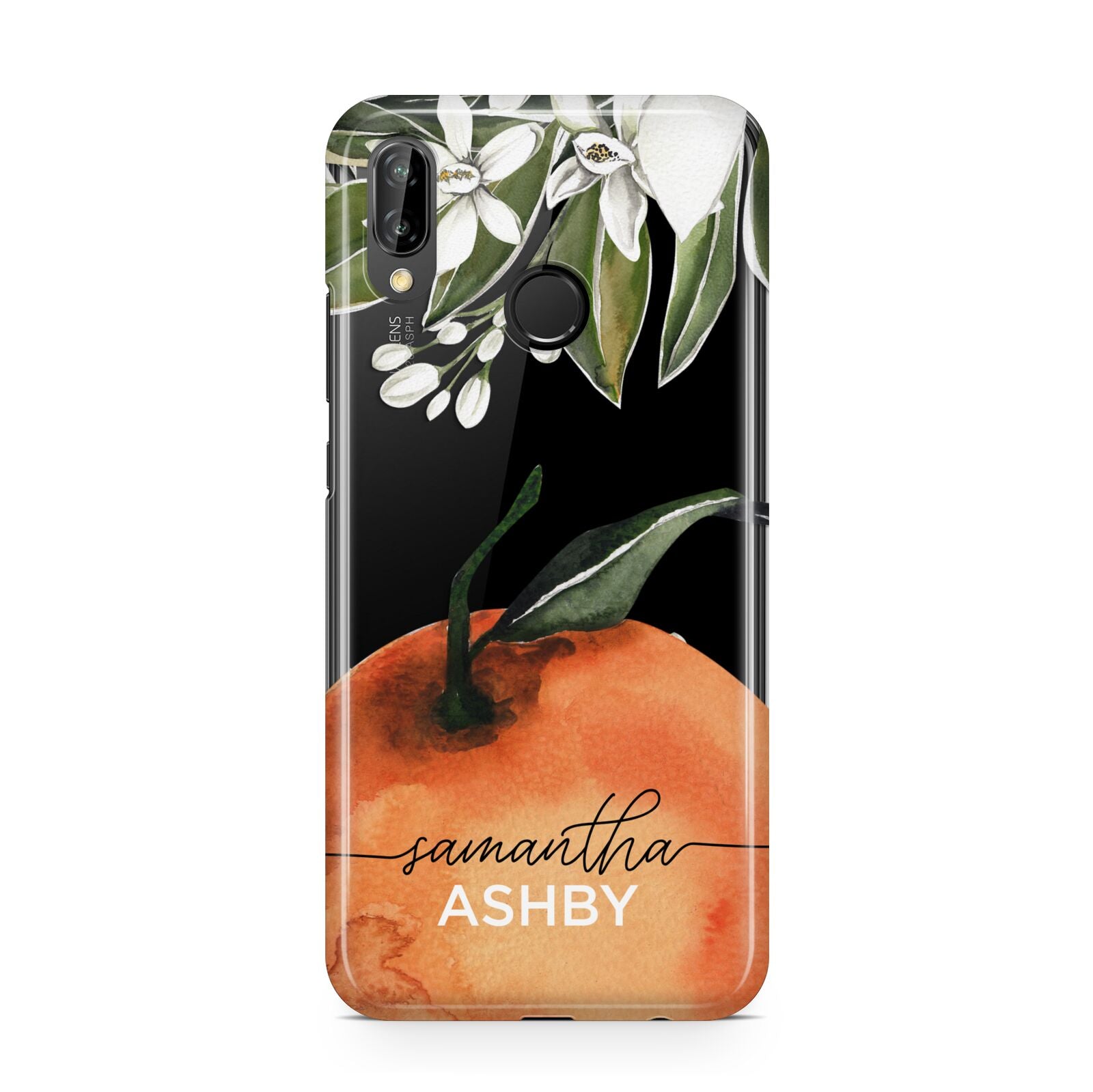 Orange Blossom Personalised Name Huawei P20 Lite Phone Case