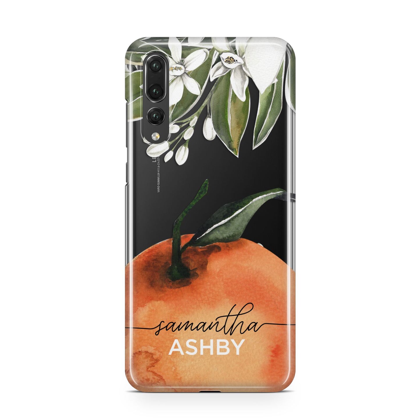 Orange Blossom Personalised Name Huawei P20 Pro Phone Case