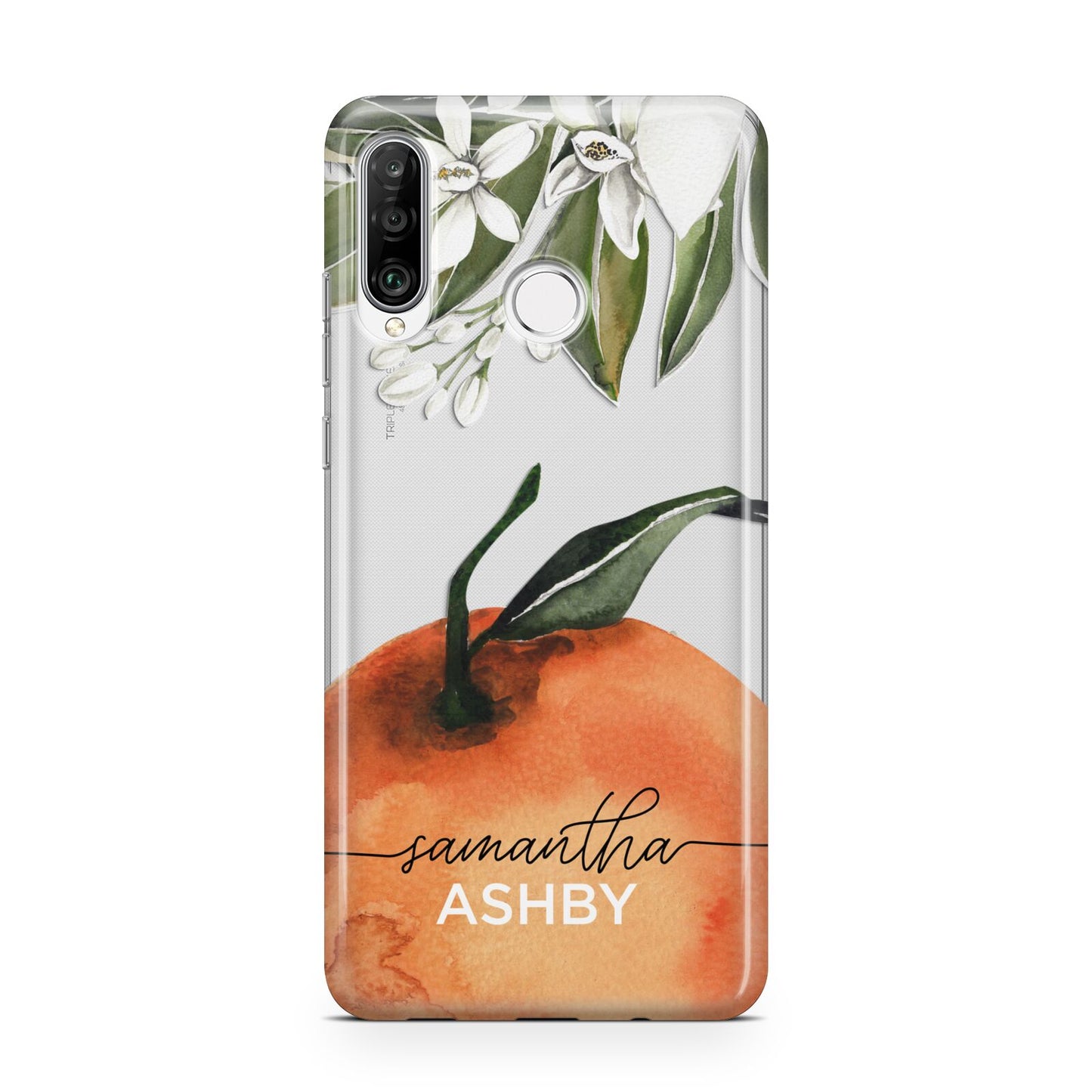 Orange Blossom Personalised Name Huawei P30 Lite Phone Case