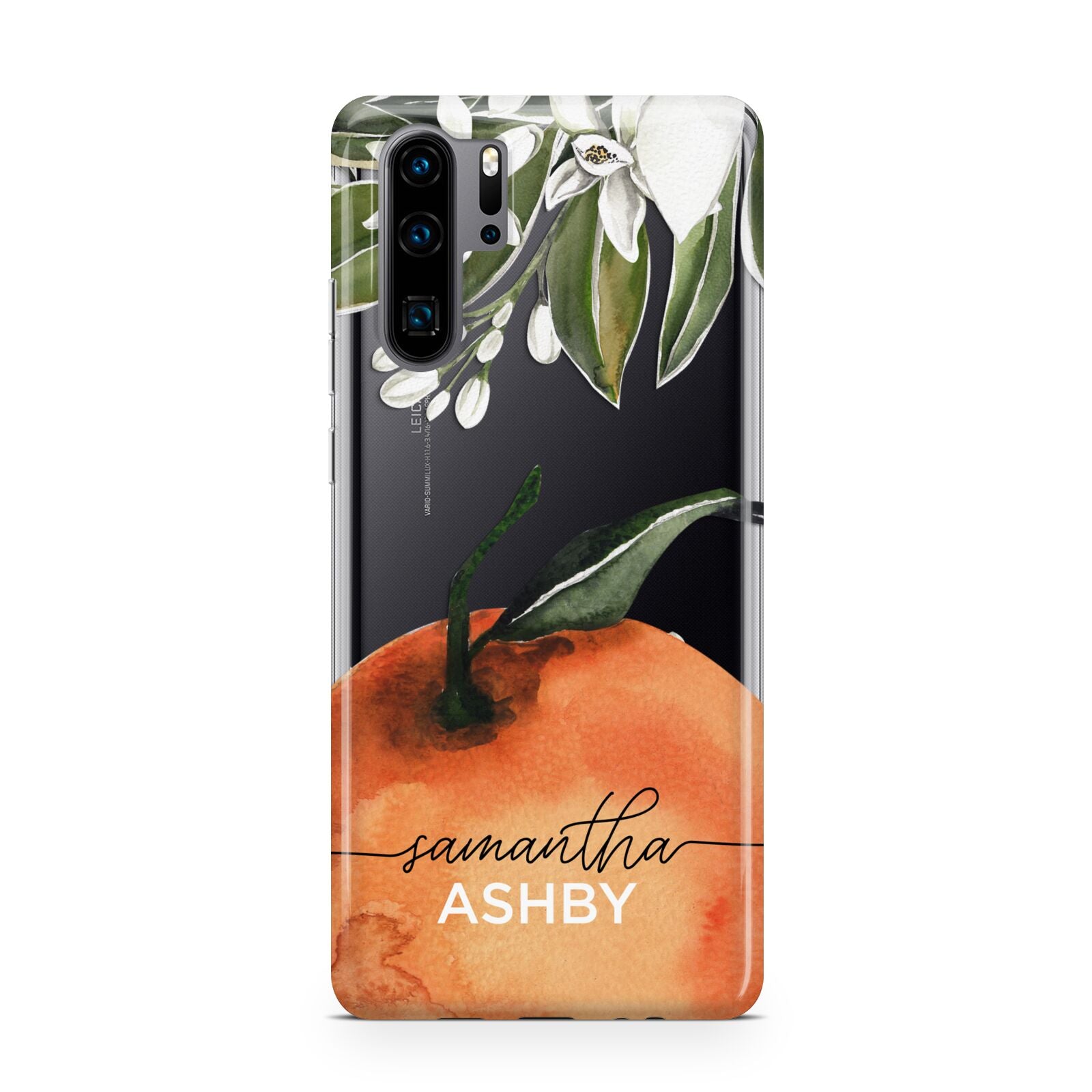 Orange Blossom Personalised Name Huawei P30 Pro Phone Case