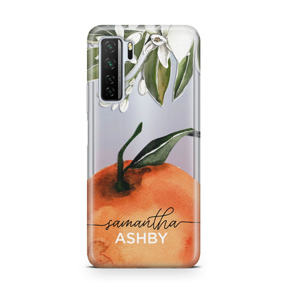 Orange Blossom Personalised Name Huawei P40 Lite 5G Phone Case