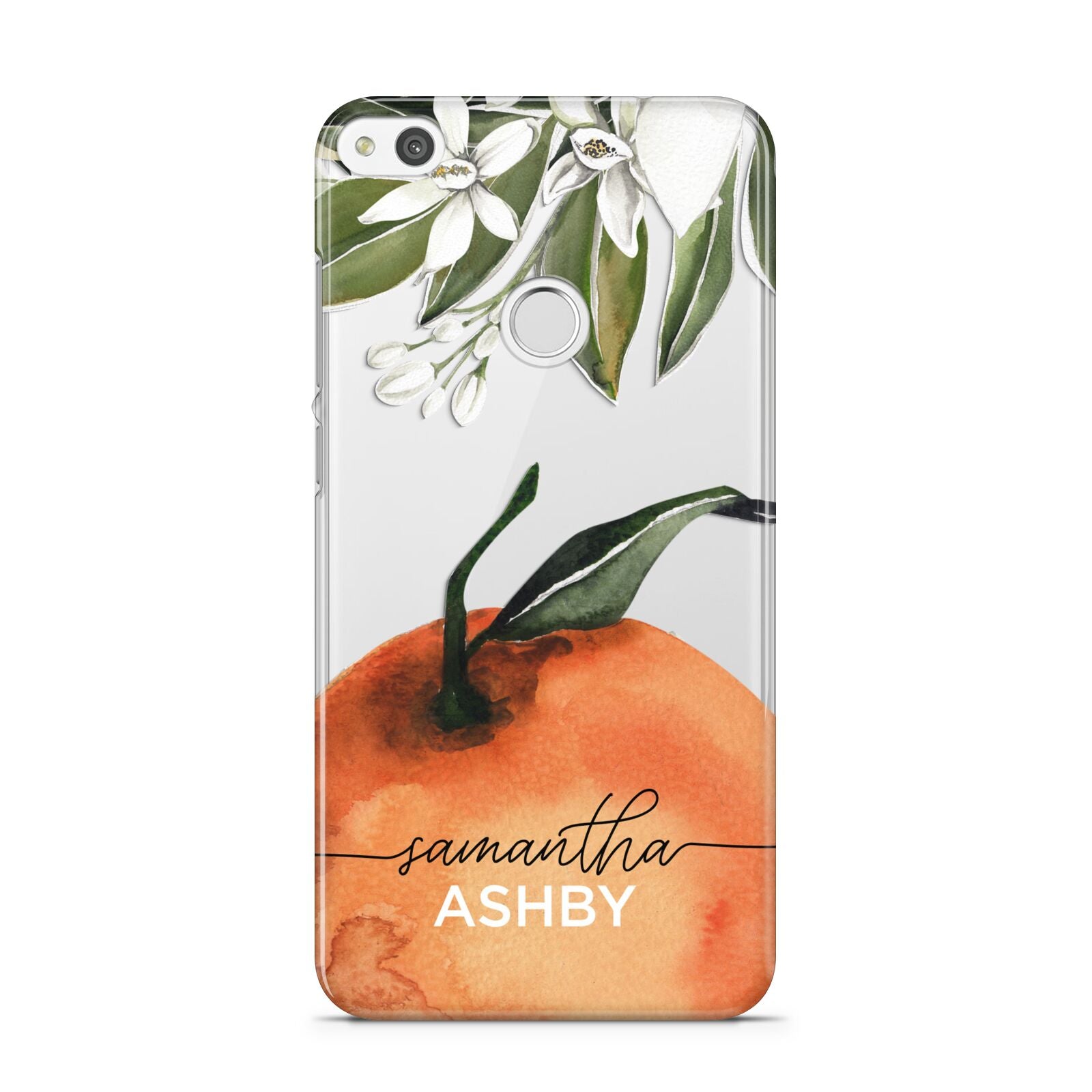 Orange Blossom Personalised Name Huawei P8 Lite Case