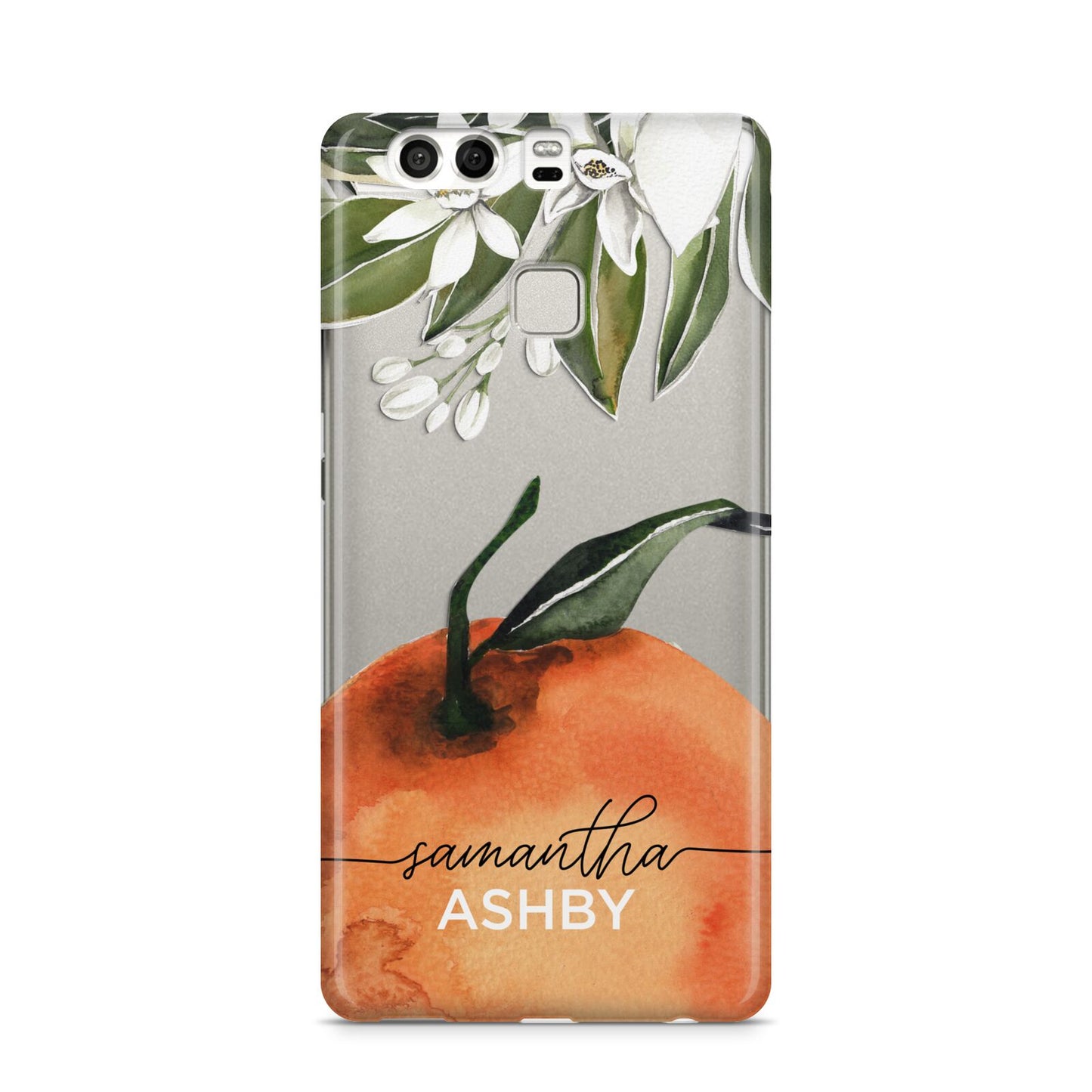 Orange Blossom Personalised Name Huawei P9 Case