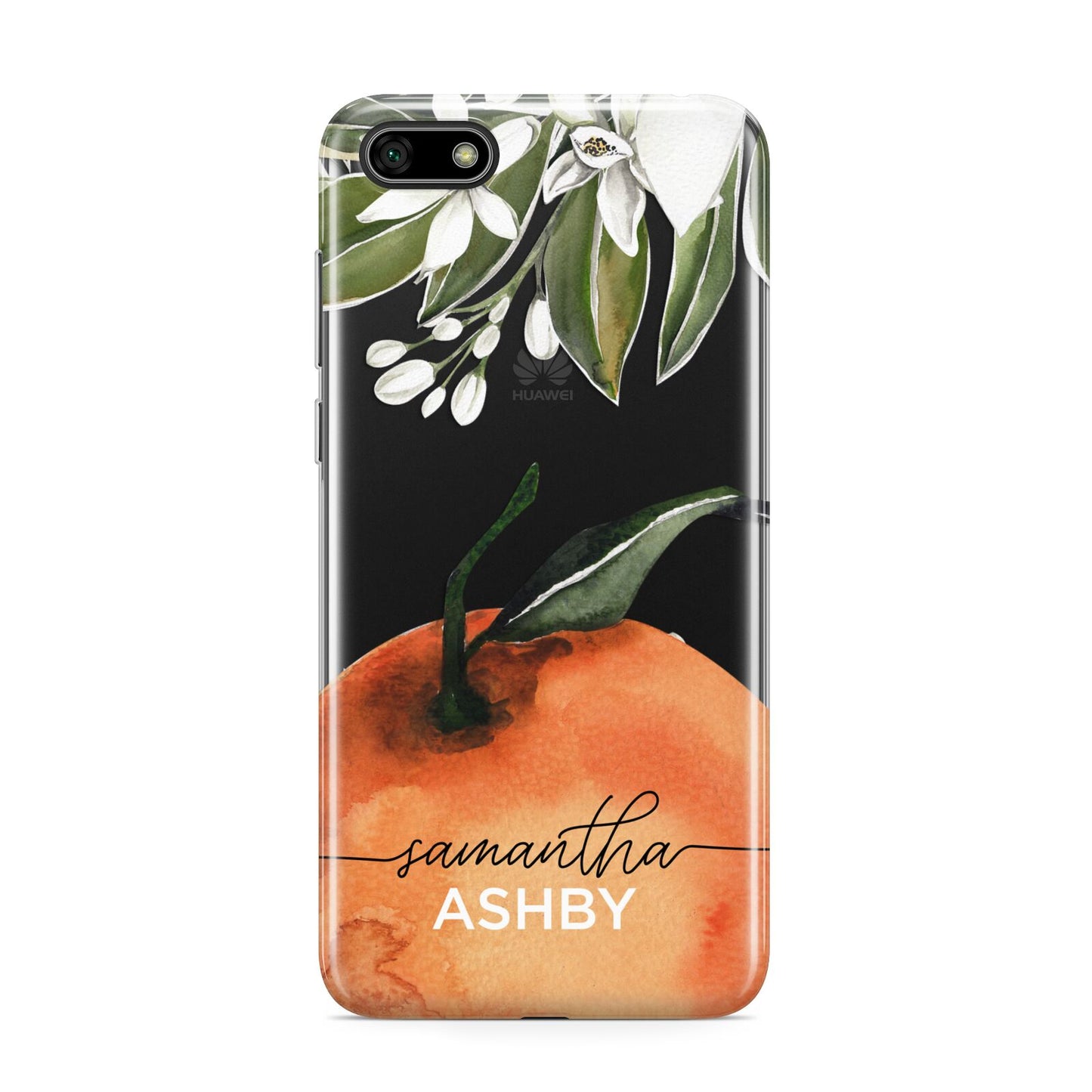 Orange Blossom Personalised Name Huawei Y5 Prime 2018 Phone Case