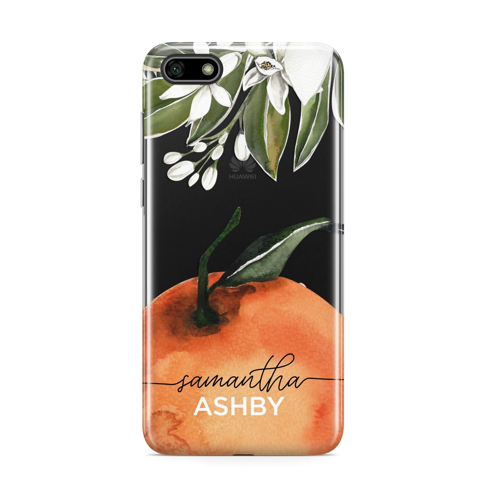 Orange Blossom Personalised Name Huawei Y5 Prime 2018 Phone Case