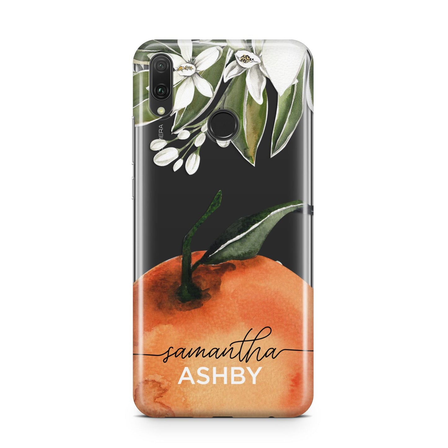 Orange Blossom Personalised Name Huawei Y9 2019