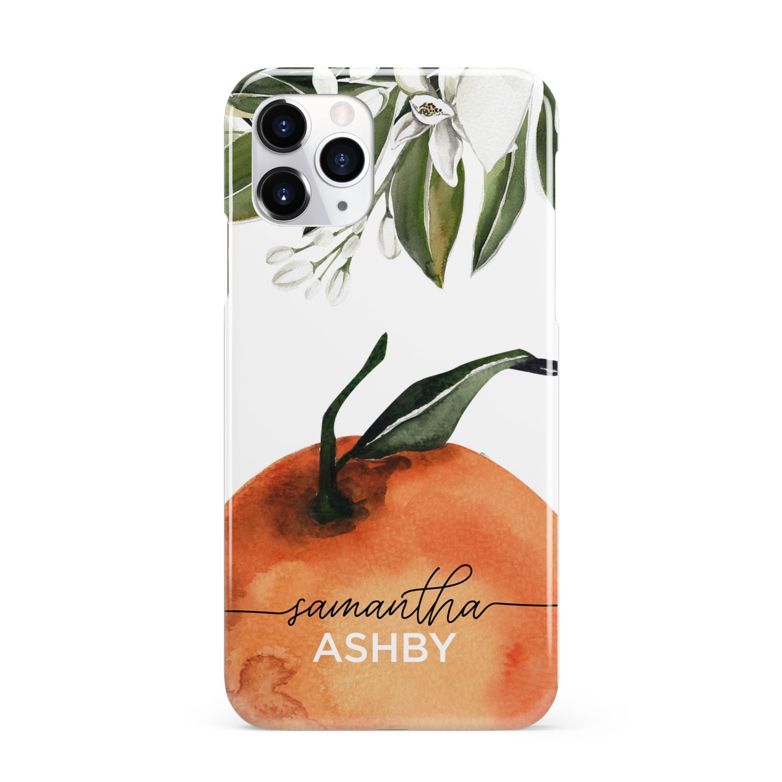 Orange Blossom Personalised Name iPhone 11 Pro 3D Snap Case