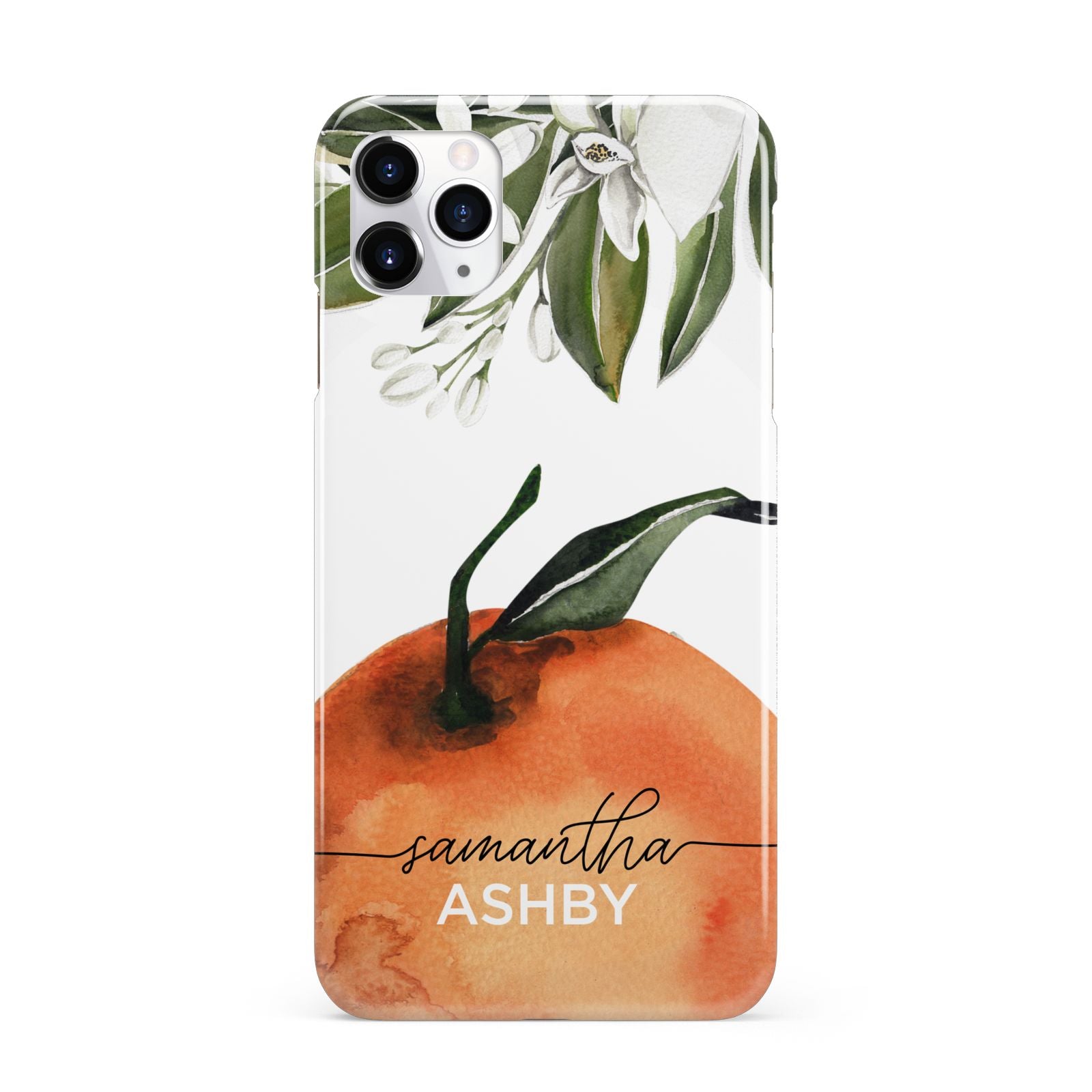 Orange Blossom Personalised Name iPhone 11 Pro Max 3D Snap Case