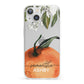 Orange Blossom Personalised Name iPhone 13 Clear Bumper Case