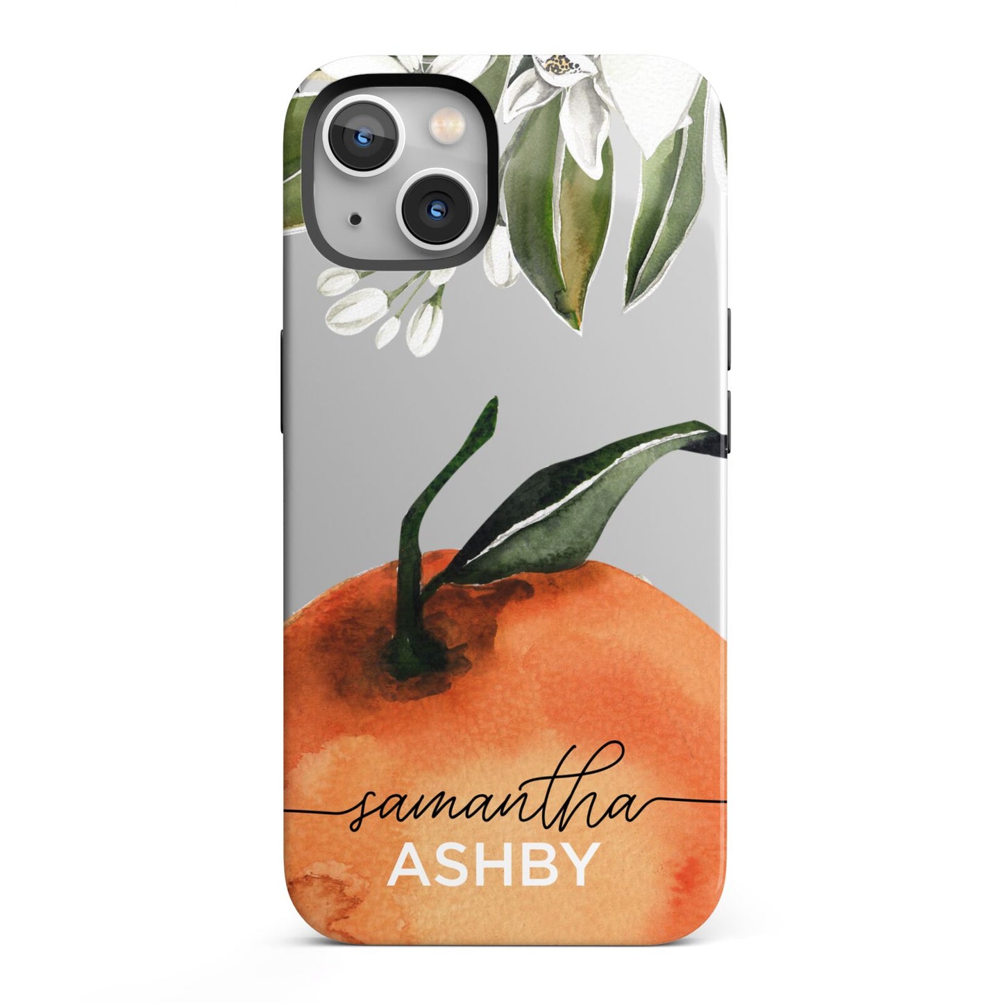 Orange Blossom Personalised Name iPhone 13 Full Wrap 3D Tough Case