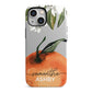 Orange Blossom Personalised Name iPhone 13 Mini Full Wrap 3D Tough Case