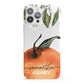 Orange Blossom Personalised Name iPhone 13 Pro Max Full Wrap 3D Snap Case