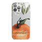 Orange Blossom Personalised Name iPhone 13 Pro Max TPU Impact Case with White Edges