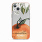 Orange Blossom Personalised Name iPhone 13 TPU Impact Case with Pink Edges