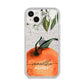 Orange Blossom Personalised Name iPhone 14 Plus Glitter Tough Case Starlight